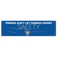 Safety Banner: Poly Sheeting, 28 in x 96 in Nominal Sign Size, Indoor/Outdoor, 1 Printed Sides (MPN MBR948)