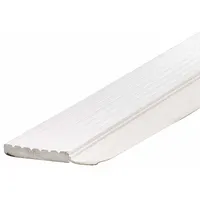 This overhead door seal is 9 ft long with a vinyl flange and vinyl insert. It is designed for flat insert installation to seal gaps around overhead doors, reducing drafts, dust, and energy loss in commercial and industrial settings
