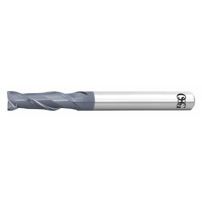 OSG Square End Mill: Carbide, WXL Coated, 2 Flute, 1 mm Mill Dia, 3 mm LOC - Carbide Square End Mills for Hardened Materials