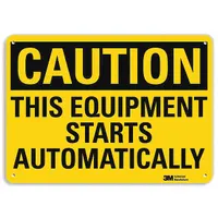 Caution Sign: Plastic, Mounting Holes Sign Mounting, 10 in x 14 in Nominal Sign Size, 0.055 in Thick (MPN U4-1709-NP_14X10)