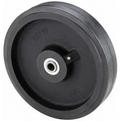 Rubber Tread on Iron Core Wheel, 10 in Dia, 2 1/8 in Wd, 1,350 lb Load Rating