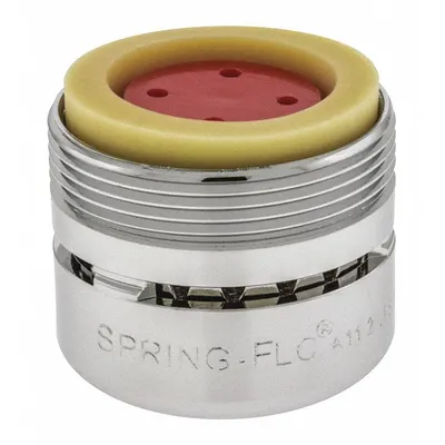 SPRING-FLO Outlet: 2.2 gpm Flow Rate, Aerated Flow Outlet, Brass, Chrome Finish, Dual - Faucet Aerators & Outlets