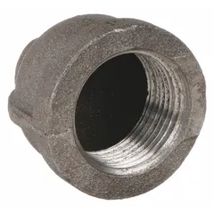 Medium-pressure threaded pipe fitting, straight configuration, with threaded connections on both ends. Connects 1/2 in and 1/8 in pipe sizes. Rated Class 150 with maximum operating pressure of 300 psi at 150° F. Suitable for water, air, or steam lines in industrial piping systems.