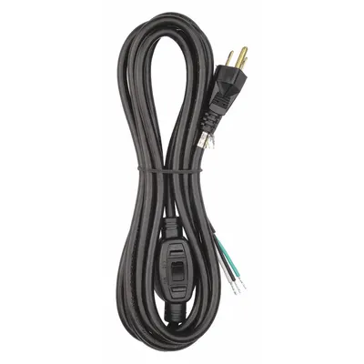 OEM Power Cord: 12 ft Lg - General Purpose Power Cords with On/Off Switch