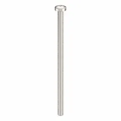 Pan head machine screw with M3x0.50 thread, 60 mm length, made from 18-8 stainless steel with plain finish. Features a Phillips drive with #1 drive size. Supplied in a 50-piece pack. Commonly used for fastening components in machinery, electronics, and industrial assemblies where a low-profile head is required.