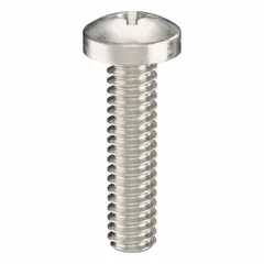 Pan head machine screw with #0-80 thread, 1/4 in length, made from 316 stainless steel with plain finish. Phillips drive, #0 drive size. Supplied in a 50-pack. Suitable for precision assemblies in electronics, instrumentation, and small mechanical devices where corrosion resistance is required.
