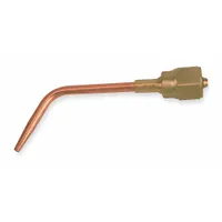 This VICTOR welding nozzle is part of the W Series, Size 0, and is designed for use with acetylene gas. It is suitable for oxy-acetylene welding and brazing applications in light-duty fabrication, repair, and maintenance tasks