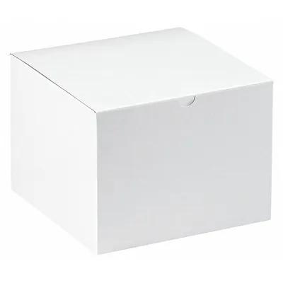 PARTNERS BRAND Gift Box: 8 in Inside Lg, 8 in Inside Wd, 6 in Inside Ht, Kraft - Gift Boxes