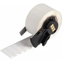 Wraparound Label: 3/4 in x 1/4 in, Vinyl, Black on White, For 16 AWG to 10 AWG Wire Gauge (MPN M6-10-498)