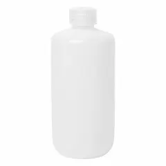 APPROVED VENDOR HDPE Narrow Mouth Round Lab Bottle, 500 mL, 28-415 mm Closure, Colorless, MPN 33404