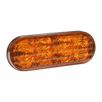 GROTE Strobe Light: Strobe, Amber/Blue, 2 5/16 in Overall Wd, 11/16 in Overall Ht, LED, 12 to 24V DC (MPN 78190)