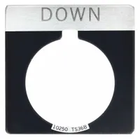 Legend Plate: 30 mm Panel Mounting Size, Square, 1 3/4 in Overall Ht x 1 3/4 in Overall Wd (MPN 10250TS74)