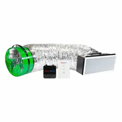 Ceiling-mount whole house fan with a 24 in blade delivering up to 6,878 cfm and covering up to 3,439 sq ft. Operates on 115V AC, single phase, with two speeds and speed control. Features a high-efficiency motor for low noise and suitability for high-static-pressure applications. Round duct shape with rectangular rough opening.