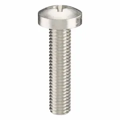 Pan head machine screw with M8x1.25 thread, 35 mm length, made from 316 stainless steel with a plain finish. Phillips drive with #4 drive size. Sold in a 5-pack. Suitable for general fastening applications where corrosion resistance is required.