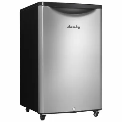 DANBY 4.4 cu ft Mini Refrigerator, Silver, Energy Star Certified - Mini Refrigerators