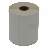White inkjet barcode labels measuring 4 inches wide by 2 inches high. Designed for printing barcodes, asset tags, and shipping labels in industrial environments