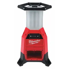 This 18V DC site light delivers up to 9,000 lumens with three selectable modes. With a maximum height of 31 5/16 inches, it provides portable illumination for construction, maintenance, and industrial work areas.