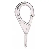 LUCKY LINE PRODUCTS Spring Snap: 1 Snaps, Solid Gate, Stainless Steel, 7/16 in Opening Size