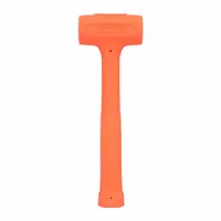 Dead Blow Hammer: Steel Handle, Textured Grip, 21 oz Head Wt, 1 1/2 in_1 1/4 in Hammer Face Dia (MPN J57-531A)