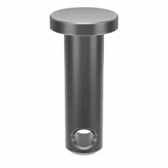 Steel clevis pin with plain finish. Pin diameter 3/16 in, shank length 5/8 in. Supplied in packs of 25. Used to secure clevis joints in mechanical linkages for industrial machinery and material handling equipment.