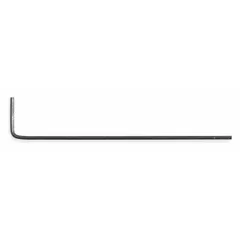 L-shaped hex key with 1/4 in SAE tip size, long length, and 3 in handle. Made of alloy steel with black oxide finish. Used for tightening or loosening fasteners with 1/4 in hex sockets in maintenance, assembly, and repair tasks.