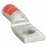 Aluminum one-hole compression lug for terminating 10 AWG solid or stranded copper wire to a #10 stud. Long-type body suitable for use in electrical panels, motor control centers, and power distribution systems