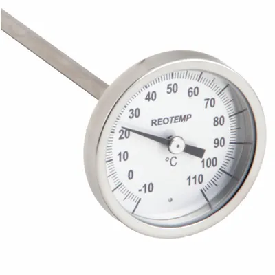 REOTEMP Dial Thermometer for Soil, 36 in Stem, Celsius - Dial Thermometers for Soil