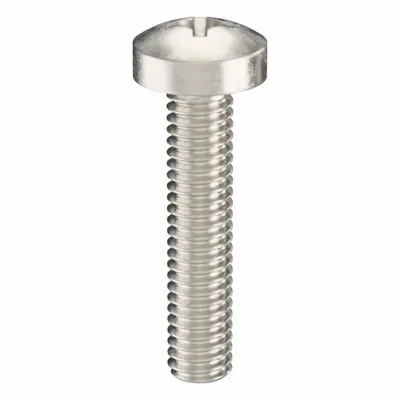 USA INDUSTRIALS Machine Screw: M2.5x0.45 Thread Size, 12 mm Lg, 18-8, Stainless Steel, Plain - Pan Head Machine Screws