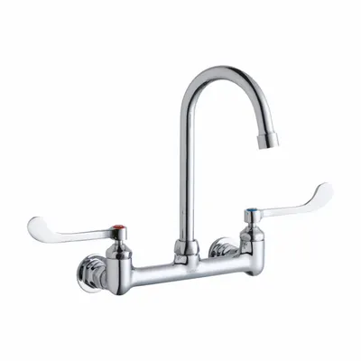 ELKAY LK940GN05T6H Centerset Utility Faucet, Chrome Plated Brass, Gooseneck - Centerset Utility Faucets