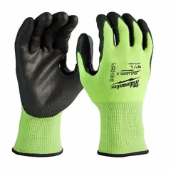 These knit gloves feature a smooth polyurethane palm coating for enhanced grip and are ANSI Abrasion Level 3 rated. They are touchscreen compatible and latex-free, suitable for general material handling, assembly, and light construction tasks. Sold as a 12-pack.