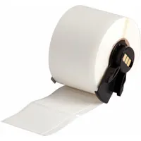 Wraparound Label: 1 1/2 in x 1 1/2 in, Vinyl, Black on White, For 10 AWG to 4 AWG Wire Gauge (MPN M6-32-498)