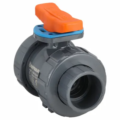 HAYWARD FLOW CONTROL 2 in PVC Straight Ball Valve with Locking Tee Handle - PVC Ball Valves