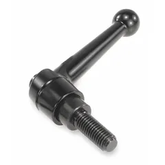 Ball-style adjustable handle with threaded stud, zinc body and stainless steel thread. M8 size, 64 mm length. Used for manual clamping, positioning, and adjustment on industrial machinery, jigs, and fixtures.