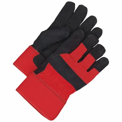 BDG Leather Gloves: Universal, Premium, Work Glove, Cowhide, Wing Thumb, Safety Cuff - Work Gloves
