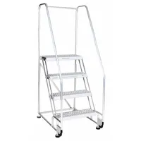 COTTERMAN Rolling Ladder: 4.2 ft Platform Ht, Assembled, Aluminum, 350 lb Load Capacity - Max (MPN 5TA18A3E10B8C50P6)