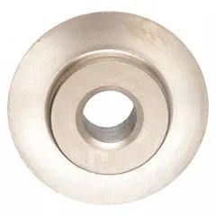 Alloy steel replacement cutting wheel for pipe, tubing, and conduit cutters. Designed for use with No. 22N758 cutters. Suitable for cutting aluminum, copper, and steel materials in maintenance and plumbing applications.