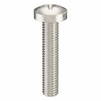 Machine Screw: M8x1.25 Thread Size, 40 mm Lg, 316, Stainless Steel, Plain, Pan, Phillips (MPN ZSCRW-514)