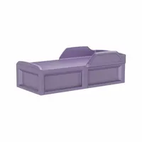 This no-storage bed frame from CORTECH is constructed of polyethylene in an Indigo finish. It measures 80 inches in overall length, 36 inches in width, and 27 inches in height. Suitable for institutional settings such as healthcare, assisted living, or correctional facilities where durability and ease of cleaning are required