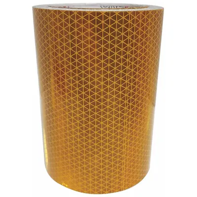 ORALITE Reflective Tape: Construction/Emergency Vehicles/Utility, Yellow, 6 in Wd - Vehicle Reflective Tapes