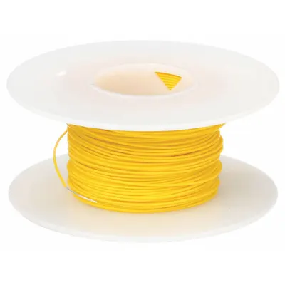 OK INDUSTRIES Kynar® Series Spooled Wrapping Wire, 28 AWG, Yellow, 100 ft - Spooled Wrapping Wires