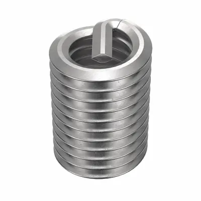 HELI-COIL Helical Insert: Tanged Tang Style, Free-Running, M6-1.00 Thread Size, Plain - Free-Running Tanged Helical Inserts