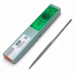 Half-round file with a length of 6 1/4 in, width of 1/4 in, file diameter of 1/8 in, and thickness of 7/64 in. Type 2 cut. Suitable for general-purpose shaping, deburring, and smoothing of metal, wood, or plastic in maintenance and fabrication tasks.