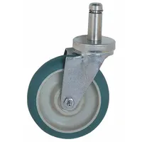 METRO Replacement Caster: For 5MDXA, Unfinished, Gray, 5 in H x 1 1/2 in W x 5 in D