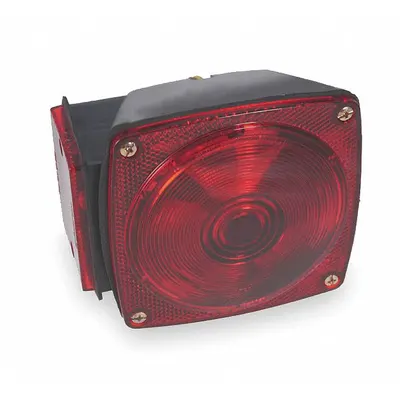 GROTE Trailer Light: Incandescent, Trailer Light, Red, Rectangular, 4 1/2 in Overall Ht - Trailer Light Kits