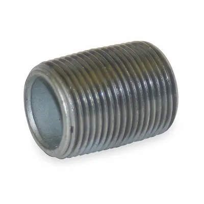 BECK Pipe Nipple: 3 1/2 in Nominal Pipe Size, Schedule 40, Galvanized Steel - Schedule 40 Fully Threaded Low Pressure Pipe Nipples