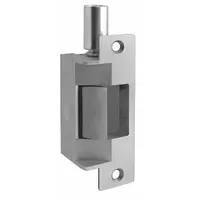 This heavy-duty electric strike is designed for use in access control systems, combining cylindrical and mortise configurations. Constructed from stainless steel, it operates on 12V input voltage and is suitable for commercial and industrial door locking applications