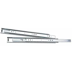 Ball bearing drawer slides for cabinet and furniture applications, enabling smooth drawer extension and retraction. Suitable for use in workbenches, tool chests, and storage units. Mounting hardware not included.