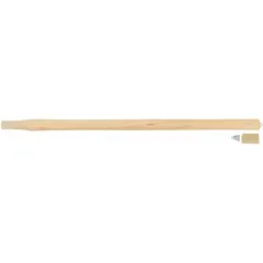 Replacement handle for sledge hammers with a 1 3/8 in eye opening length and flat oval eye shape. Designed for head weights up to 16 lb. Includes wedges for secure installation.