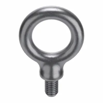 KEN FORGING Machinery Eye Bolt: With Shoulder, Steel, Plain, 3/8"-16 Thread Size - Machinery Eye Bolts with Shoulder