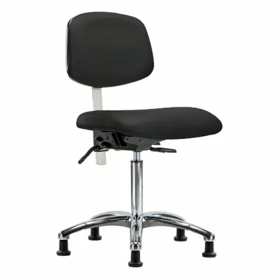 OEM Cleanroom Task Chair: Vinyl, Armless, Ht Range 21 1/2 in to 29 in, 18 1/2 in Seat Wd - Vinyl Cleanroom Chairs